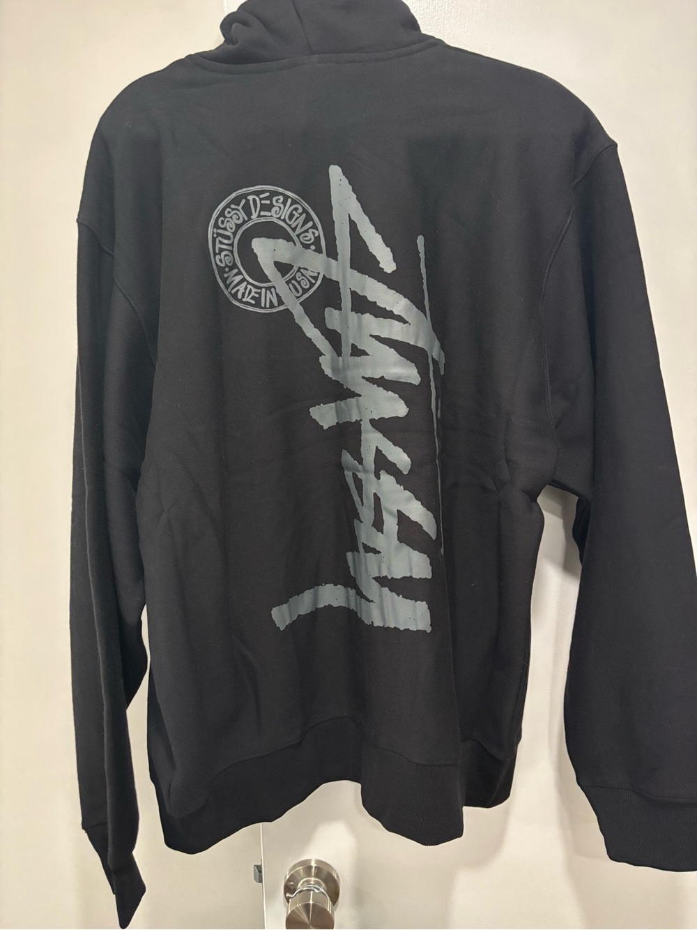 Stussy Black Zip-Up Hoodie Jacket